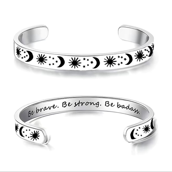 NWOT Sun & Moon C-Shaped Bangle - Picture 2 of 3